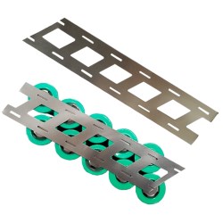 Tape  steel nickel-plated 0.15 * 23mm pitch 18.5mm 1m