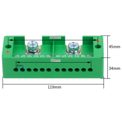 Распределительный блок FJ6/JHD 2 in - 12 out Green