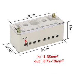 Распределительный блок FJ6/JDG-6/B 2 in - 8 out Gray