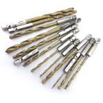 Screwdriver bits set<gtran/>  13pcs 1.5-6mm Hex Shank TiN Coated<gtran/>