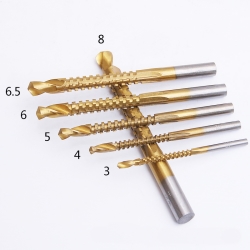 Jagged TiN drill-mill set of 6 pcs 3-8 mm for wood