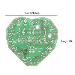 Radio constructor Flashing heart 18 LEDs A2739