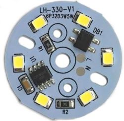 Монтажна пластина з драйвером 3W 220V 6500K , белый холодный