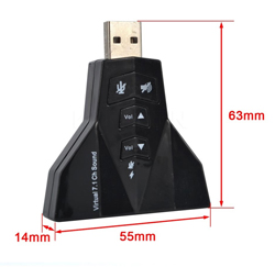 Модуль USB USB-sound card 7.1 virtual  4 jacks