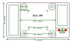 COB LED 30W  White cold with 220V AC driver