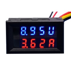 Module  Ampere Voltmeter 0-100V 10A blue-red 4 Char UA