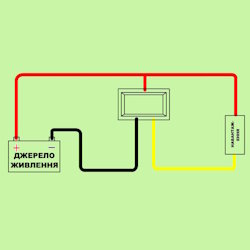 Модуль Ампервольтметр 4-30V 20A червоний-синій 4 символи