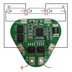 BMS security module Li-ion battery 3S 8A