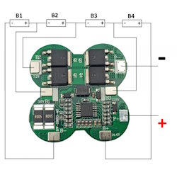 BMS security module li-ion battery 4S 10A