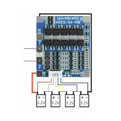 Модуль захисту BMS LiFePO4 акумулятора 4S 30А з балансуванням