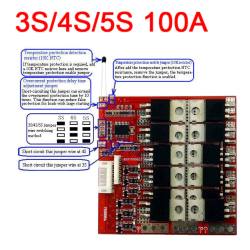 Модуль захисту BMS LiFePO4 аккумулятора 5S 80A с балансировкой