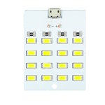 Фонарик USB 16 LED MicroUSB белый холодный