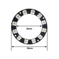 Модуль Світлодіодний  WS2812 5050 RGB 12шт кільце