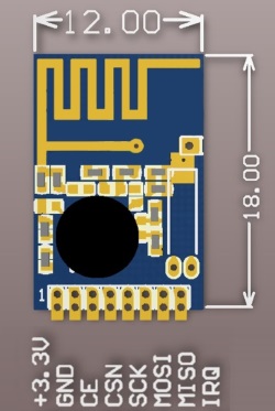 Безпровідний модуль 2.4g NRF24L01+, залитый контроллер 1.27MM