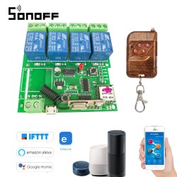  WIFI relay 4 channels SONOFF,+remote control. v2