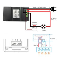 Модуль Энергометр-ваттметр AC 250V 100A P06S-100