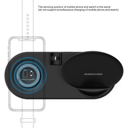  Wireless charger  Qi 3 in 1 W7 black