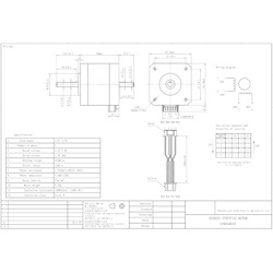 Stepper motor Nema 17 17HS4401B Dual axis