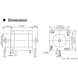 Кроковий двигун Nema 23 OK57DL56-2804B