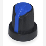 Handle on axle 6mm Star<gtran/> AG10 15x17 Black with blue pointer<gtran/>