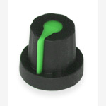 Handle on axle 6mm Star<gtran/> AG7 16x14 Black with green pointer<gtran/>