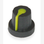 Handle on axle 6mm Star<gtran/> AG7 16x14 Black with yellow pointer<gtran/>