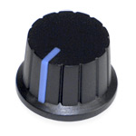 Handle on axle 6mm Star<gtran/> AG25 24X15 Black with blue pointer<gtran/>