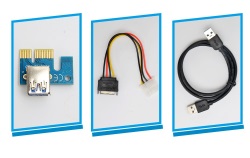 Плата Riser PCI-E USB3.0 ver 007