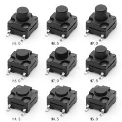 Кнопка тактова вологозахищена TACT 6x6-10.0mm IP67 SMD