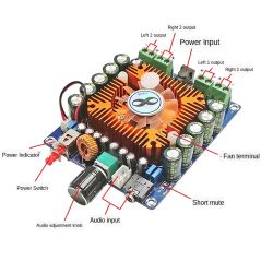 Amplifier XH-M521 4x50W