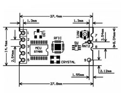 Модуль SI4463 , 433MHz , GT-38