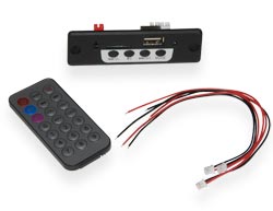 Front panel  ZTV-CT10E MP3/USB/TF (Micro SD)/remote, black