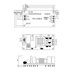 Блок живлення 12V+5V 1A+1A 15W YS-U15D5+12