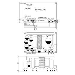 Блок питания 12V+5V 4A+1A 50W YS-U50D12+5R