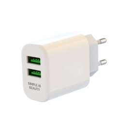 USB charger L85C 5V, 2.4A, 2xUSB A 12W