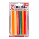 Hot melt glue, set of colored rods, 11 * 100mm, 12 pcs