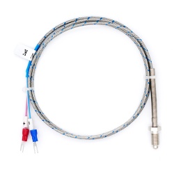 temperature sensor Thermocouple K-type M8 shielded with 2m springs.