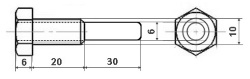 temperature sensor DS18B20 in met. body bolt thread M10