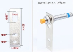 Straight bracket for 8mm sensors