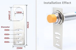 Straight bracket for 18mm sensors