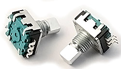 Энкодер серії RE12 (EC12) RE1203XA2-V01 L=11.5mm з кнопкою верт SMD мет-вал