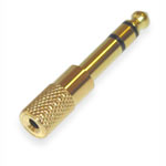 Adapter<gtran/> HH1085, 6.35 mm to 3.5mm metal gold Stereo<gtran/>