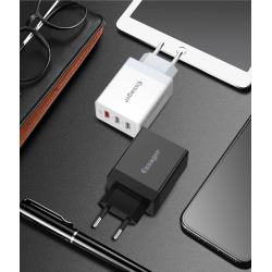 Зарядне USB QC3.0 Quick Charge 3xUSB 30W 5V/9V/12V біле