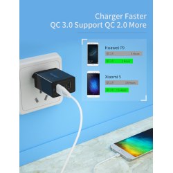 Зарядное USB QC3.0 Quick Charge 3xUSB 30W 5V/9V/12V белое