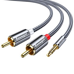 Кабель Аудио 2м 3.5mm (джек)/ 2x RCA (тюльпан)