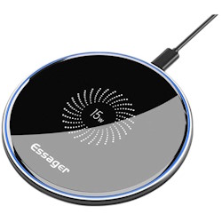 Безпровідний зарядний пристрій Qi 15W Wireless Charger чорне