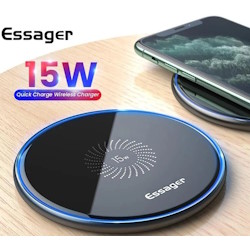 Безпровідний зарядний пристрій Qi 15W Wireless Charger чорне