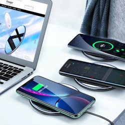 Беспроводное зарядное устройство Qi 15W Wireless Charger черное