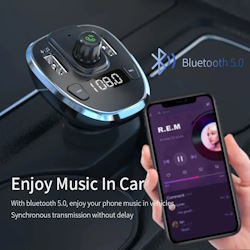 FM-трансмітер автомобільний DG01, bluetooth, LED