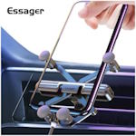 Car phone holder self-locking on grating mini black